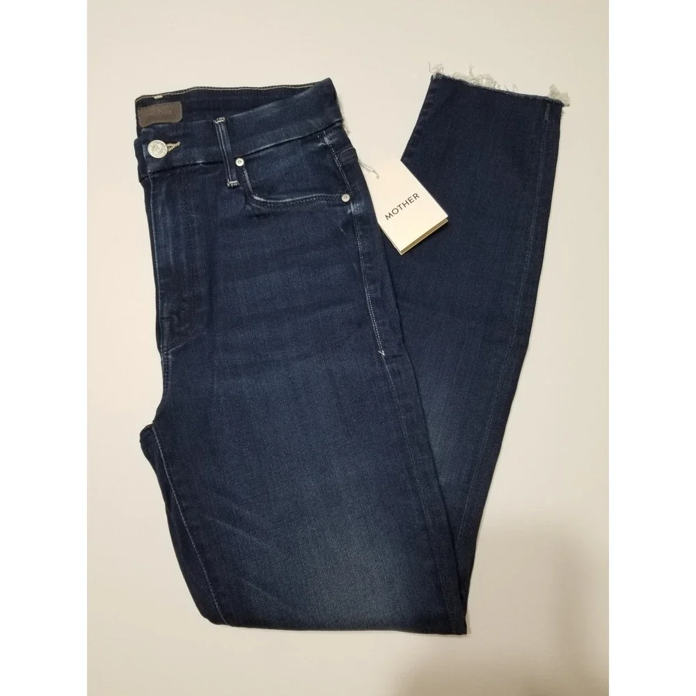 Mother Denim High Waist Looker Ankle Fray Skinny Tongue‎ In Chic NWT 24, 26 $228